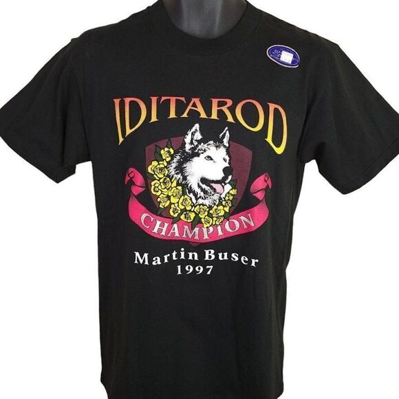 Alaska Iditarod T Shirt Vintage 90s 1997 Champion Dog Sled Made In USA Medium - Picture 1 of 7